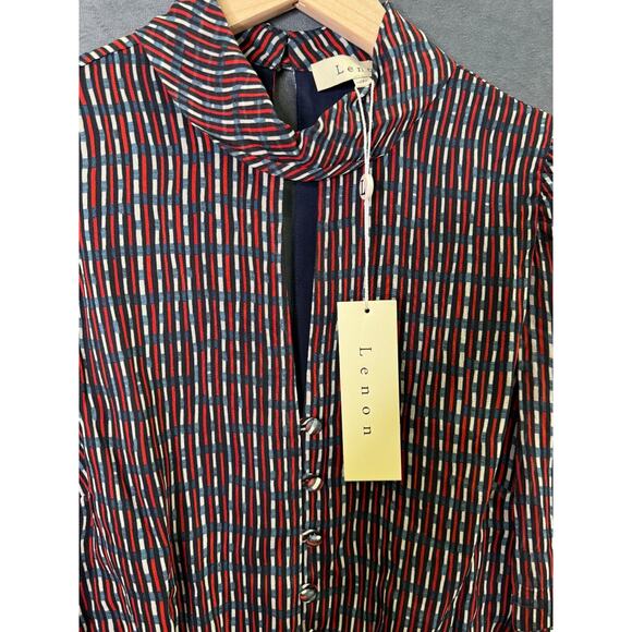 Anthropologie Lenon Striped Peplum Keyhole Puff Sleeve Blouse Top Womens XS Chic - Picture 9 of 9